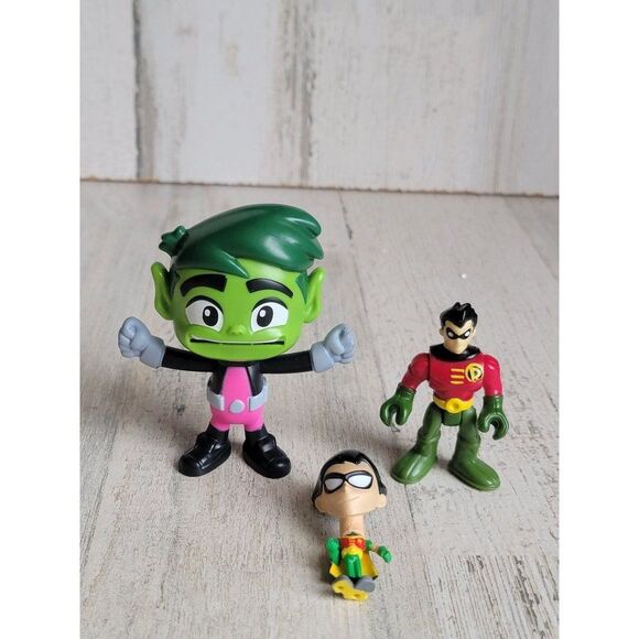 Teen Titans Beast Boy Robin action figure playset toy - Picture 2 of 7